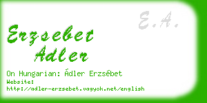 erzsebet adler business card